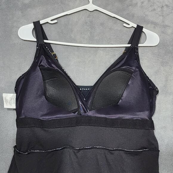 Dreamsuit Swimsuit by Miracle Brands Black and White One Piece Size 16W - Picture 4 of 10